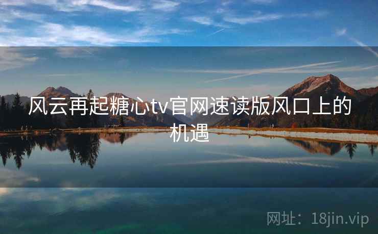 风云再起糖心tv官网速读版风口上的机遇