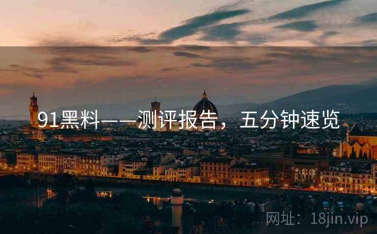 91黑料——测评报告，五分钟速览